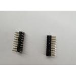 2mm Male And Female Header Pins , 500V Dual Row Header Connector Black PA9T for sale