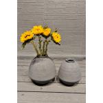 Hand Carved Round Vintage Fiber Clay Planter With Classic Vintage Finishing for sale