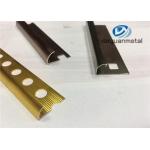 Shiny Golden Aluminium Edge Trim Profiles Punched Metal Edging Strip for sale