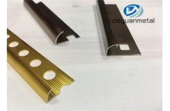 China Shiny Golden Aluminium Edge Trim Profiles Punched Metal Edging Strip supplier