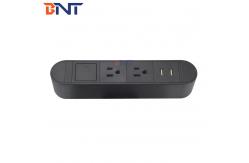 China Modern office power data connection box clamp on tabletop socket with double usb supplier