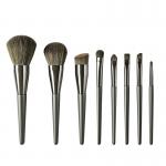 Metal Wooden Handle Makeup Brushes 8PCS Face And Eyes Cosmetic for sale