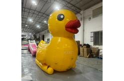 China Customized Swimming Inflatable Floating Yellow Duck Airtight Big Inflatable Duck Boats With Seat supplier