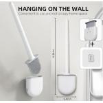 Removable Handle Toilet Brush And Holder Set TPR For Bathroom Mounted
