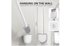 China Removable Handle Toilet Brush And Holder Set TPR For Bathroom Mounted supplier