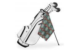 China Digital Print Woven Microfiber Waffle Golf Towel With Custom Logo supplier
