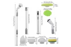 China ABS Cordless Electric Spin Scrubber With 6 Replaceable Brush Heads supplier