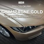 K034 Champagne Gold TPU Color Car Paint Protection Film Auto Sticker Vinyl Car Wrap for sale