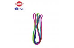 China Rainbow Rhythmic Gymnastics Rope , 3m Gymnastics Skipping Rope With Stick supplier