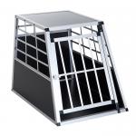 Lockable MDF Heavy Duty Aluminum Dog Travel Box For Large Dog Car Transport Cage for sale