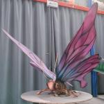 Simulation Animated Butterfly Animatronic Insect Red Color
