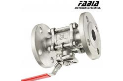 China 1 2 Inch 1 4 Manual Ball Valve High Pressure Three Piece Flanged supplier