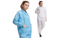 China Clean Room Anti Static ESD Smock Gown Custom Waterproof With Long Sleeve supplier