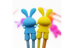 China Cartoon Rabit Shaped Silicone Helper Chopstick Head for Kid Training supplier