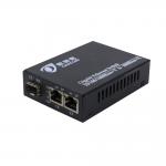 Mini Size SMF/MMF 2 Port Fiber Optic Ethernet Switch Desktop 20Km Transimission for sale