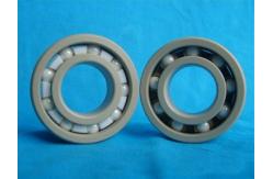 China PEEK / PI Plastic Plain Bearings , ZrO2 or Si3N4 Balls , High Temperature Application supplier
