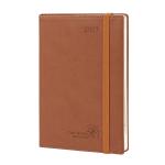 Brown Softcover 2023 Medium Weekly Planner 2 Page Layout FSC Certified for sale