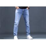 Customise Woven Autumn Mens Denim Jacket And Jeans Pants Mens Blasting On Legs for sale