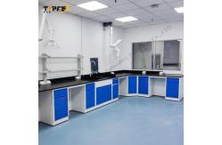 China Steel-wooden Lab Wall Bench Modern Design For Customizable Laboratories supplier