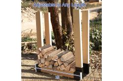 China Fireplace Wood Storage Holder Bracket Kit with Adjustable Length Metal and Firewood supplier