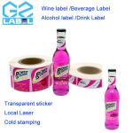 PVC Transparent Waterproof Drink Bottle Labels Water Bottle Label Sticker Custom for sale