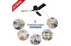 China DC Motor ABS Blade Black Modern Ceiling Fan Small And Low Profile supplier