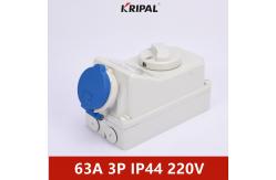 China IP44 63A 3P Single Phase IEC Interlock Electrical Switch Socket supplier