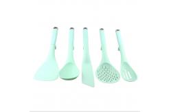 China Non Stick Silicone Cooking Utensils Kitchen Set 5 Pcs Of Scraper Shovel Spoon supplier