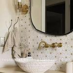 Waterjet Flower Mosaic Floor Wall Tile 320x320mm Grade AAA