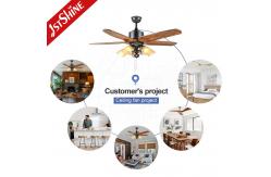 China OEM Energy Saving Pull Switch Ceiling Fan With 5 Wooden Blades supplier