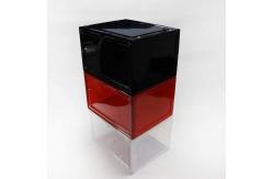 China Magnetic Thickened Transparent Shoe Box , Side Open Door Stackable Shoe Bin supplier