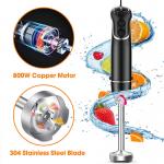 Titanium reinforced hand mixer blender with milk frother, egg whisk, food grinder, blending container for sale