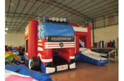 China Fire engine inflatable combo inflatable fire truck combo Fire Fighting Truck inflatable combos supplier