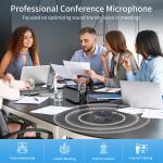 Portable Bluetooth Conference Speakerphones With Mic LED Lighting