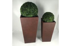 China Flower Planters Pots Customed Fiber Clay Planter With Drainage Holes  Durable Design supplier
