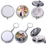 Sublimation Blank Metal Round Pill Box Custom Metal Sublimation Blanks for sale