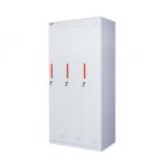 Practical 3 Doors Metal Lockers Clothes And Hats Storage Cabinet