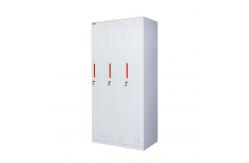 China Practical 3 Doors Metal Lockers Clothes And Hats Storage Cabinet supplier