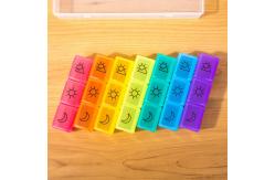 China Portable Moisture Proof 7 Day Pill Box With Large Compartments supplier