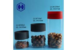 China Empty Almond Nuts Biscuits Oval Plastic PET Jar Stackable 716ml supplier