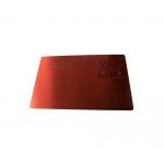 Steel Red Brushed Credit Card With Hico Magnetic Stripe Signature for sale