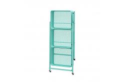 China Mini 3 Tiers Metal Mesh Basket Mobile Rolling Storage Trolley Cart supplier