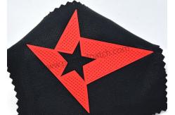 China Heat Press 2D 3D Iron On Adhesive Patches Red Hollow Star Shape supplier