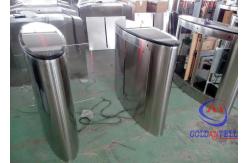 China Biometric Barcode Ticket Metro Flap Barrier Gate For Access Control supplier