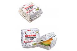 China Custom Biodegradable Burger Box Folders for Fast Food Takeaway Packaging Free Sample supplier