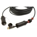 Armored HDMI 2.0 AOC fiber optic cable for CCTV surveillance broadcast for sale