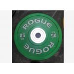 Black PU Rubber Barbell Weight Plates / Weight Lifting Plates 2.5 - 25kgs for sale