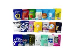 China Cookies Zipper Mylar Bags Runtz Custom Printed Edible Gummies Stand Up 3.5g supplier