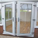 Soundproof UPVC Glass Entry Door With Double Triple Glazed And Grilled