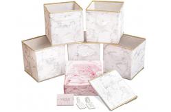 China Marble Pattern 6 Containers Soft Storage Cubes Eco Friendly supplier
